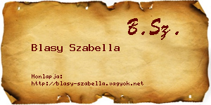 Blasy Szabella névjegykártya